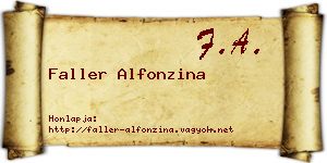 Faller Alfonzina névjegykártya